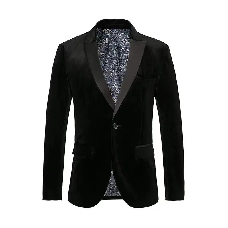 Velvet Blazer High Quality Slim Fit