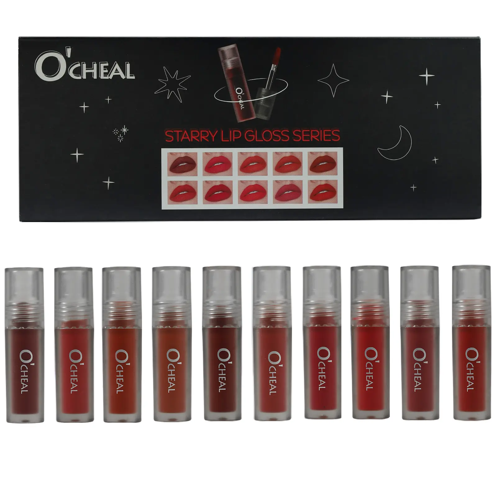 10 Pcs Matte Lipstick Cosmetic Long Lasting Waterproof Lip Glaze Nonstick Easy To Apply Long Lasting