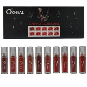 10 Pcs Matte Lipstick Cosmetic Long Lasting Waterproof Lip Glaze Nonstick Easy To Apply Long Lasting