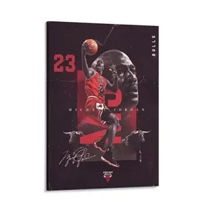 Michael Jordan Canvas  Art Poster, Basketball Legend Room Decor, Chicago Bulls Inspired Sports Artwork, Gym Aesthetic  Decor, Hypebeast Bedroom Canvas Print, Motivation Sports  Art wall