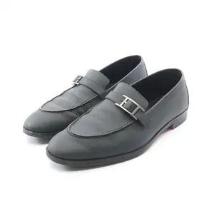 Pre-owned HERMÈS Calfskin Small Leather Goods Hermes Monterey Loafers