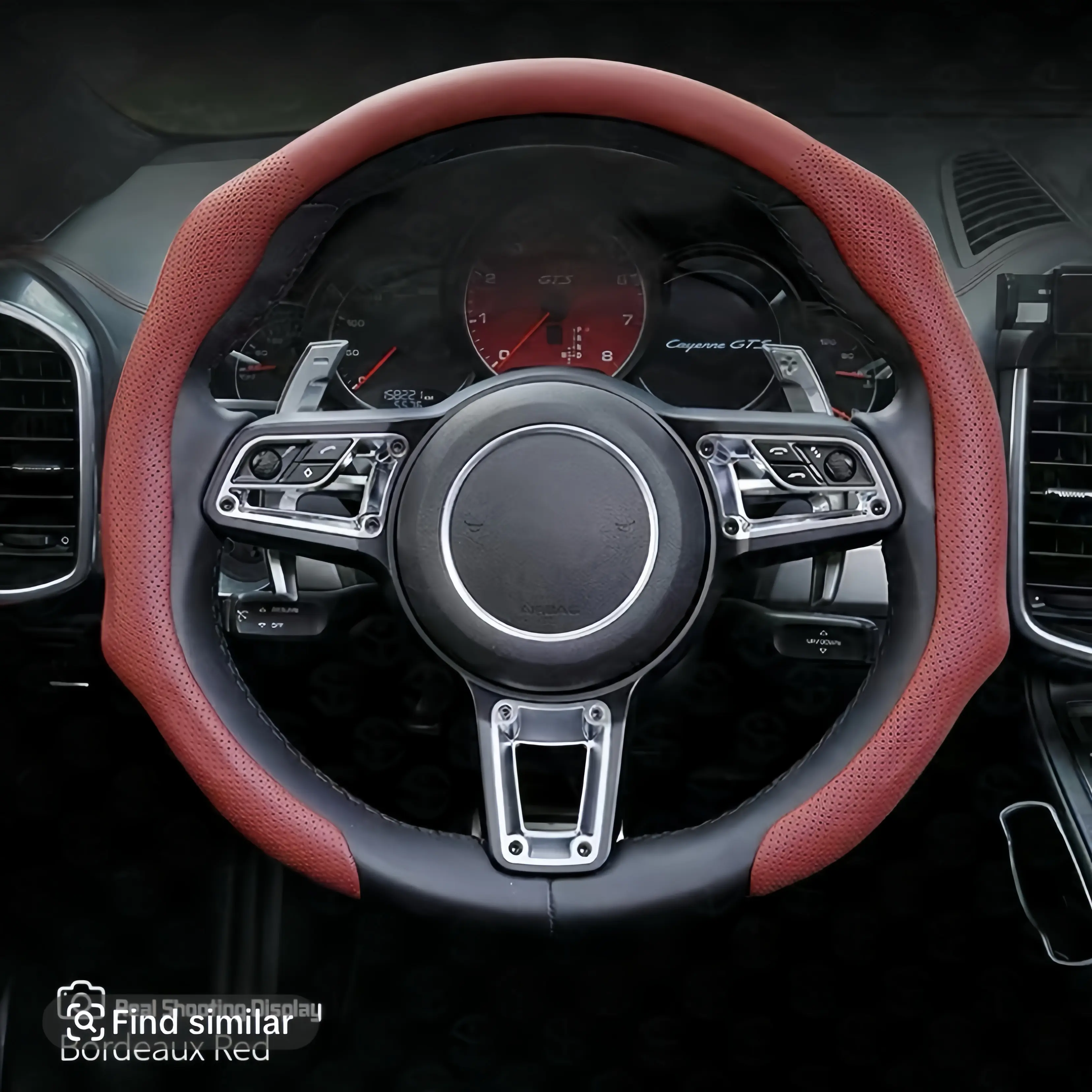 2026 new high-end Napa leather car steering wheel cover fur non-slip durable sweat card cover simple leather steering wheel cover Alcantara universal steering wheel cover