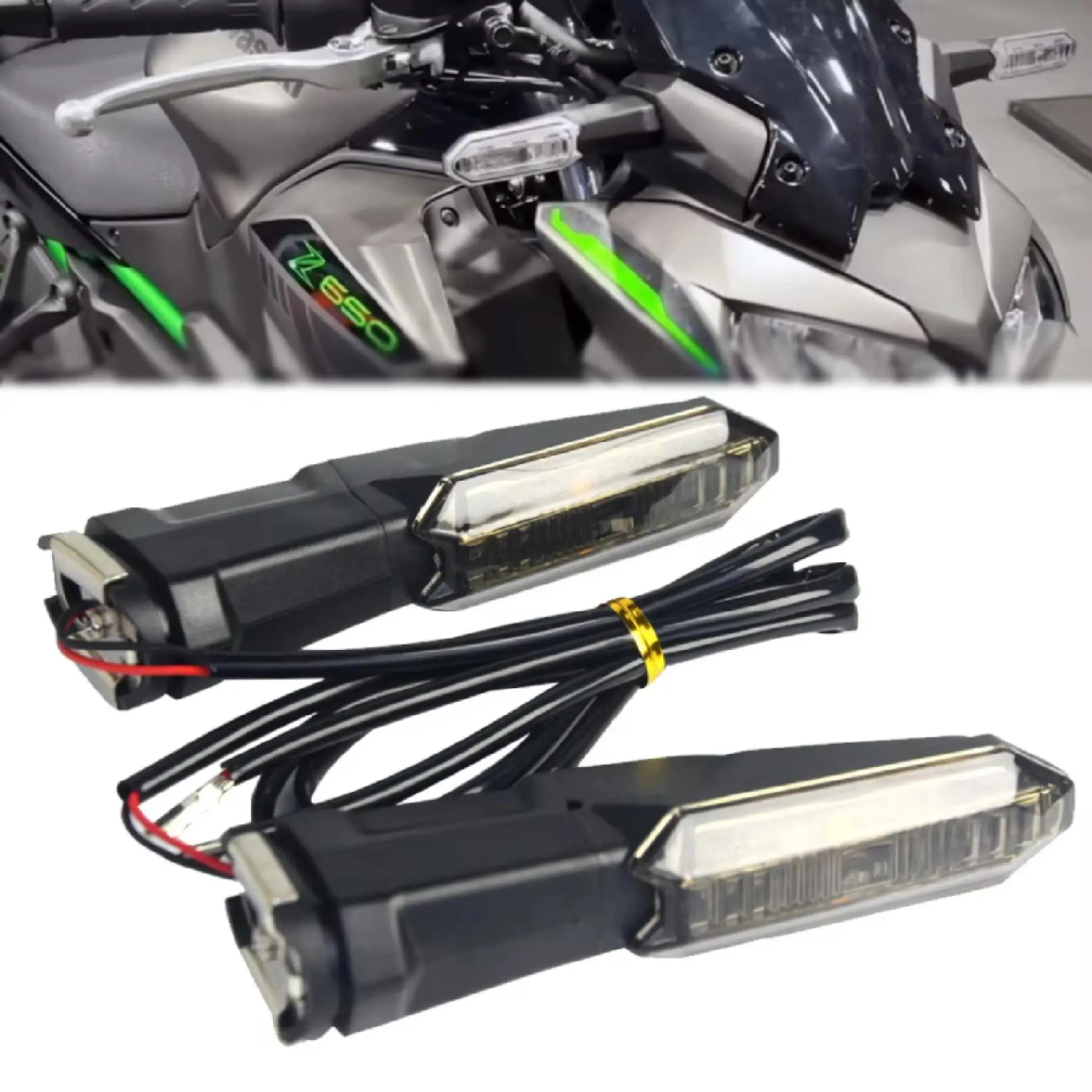 For KAWASAKI Z900 Z1000 Z800 Z750 Z650 Z300 Z400 Z125 Z900RS Motorcycle Accessories Indicator Flasher Lamp LED Turn Signal Light