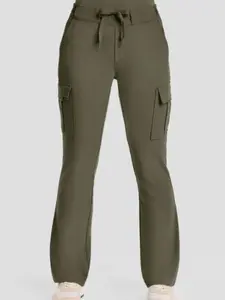 Healing Hands Quest Blair Women's 6-Pocket STRETCH Flare Leg Drawstring Cargo Scrub Pants