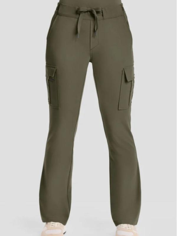 Healing Hands Quest Blair Women's 6-Pocket STRETCH Flare Leg Drawstring Cargo Scrub Pants