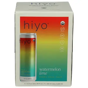 Hiyo Na Watermelon Lime Mocktail, 4-Pack, 48.000 FO