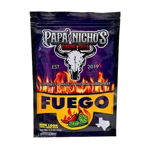 HOT! NEW LOOK - RED POWDER HOT Beef Jerky - Carne Seca