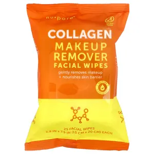 Nu-Pore Collagen Makeup Remover Facial Wipes, 25 Wipes