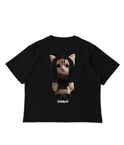 Jaydes Kitty Shirt - Oversized Drop Shoulder