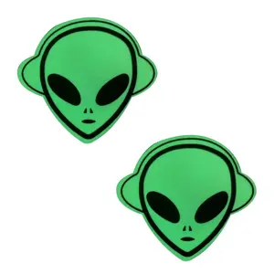 Kanye The Alien Green Glow In The Dark Holographic Nipple Cover Pasties