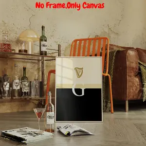 Guinness Split G Poster, Beer Glass Drink Poster, Irish Whiskey Wall Art, Vintage Guinness Drinking Wall Decor, Western Wall Art, Men's Gift