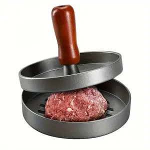 1pc Non-Stick Burger Press Patty Maker Mold for Grill Griddle BBQ Barbecue Kitchen Tool Gadgets Utensils Meat Cooking with Silicone Paper