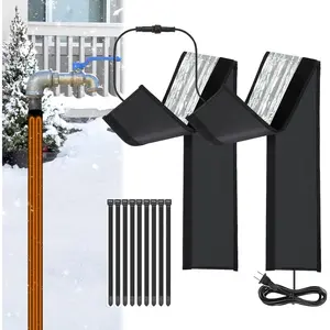 6 Ft Water Pipe Heat Blanket, 38.5" x 6.2" Stickable Waterproof Water Pipe Heat Tape for Straight Water Pipes, Aluminum Foil Freeze Protection Pipe Heater Blanket for Metal and Plastic Pipes