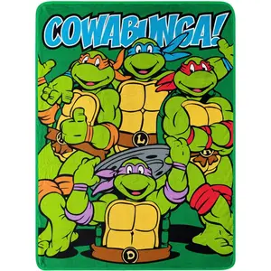 Cartoon Throw Blanket Teenage Mutant Ninja Turtles Super Soft Flannel Blanket, an Ideal Gift For Children and Enthusiasts on Special Occasions. Perfect For Use at Home, Office, Outdoors and Parties.