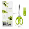 Stainless Steel Kitchen Scissors - 5-Layer Edge Multi-Blade, Rust-Proof Herb Shears, Durable Easy-Clean Kitchenware for Quick Cooking Prep, Ideal Birthday/Christmas Gift (1 Count)