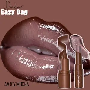 Darkme Easy Bag Lip Combo Sets, Brown Plumping Lip Contour Liner Pencil and Nude Lipstick Combo, Matte Highly Pigmented Lip Liner Moisturizing High Shine Shimmer Long Lasting Lipstick Stain Makeup04