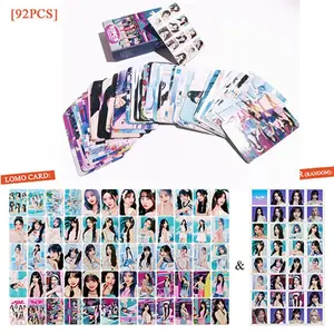 60 Cards + 32 Stickers I-V-E Flashcards Group Album Aliv-E Collection Stickers Dual-Sided Photo Cards Perfect Gift for Fans