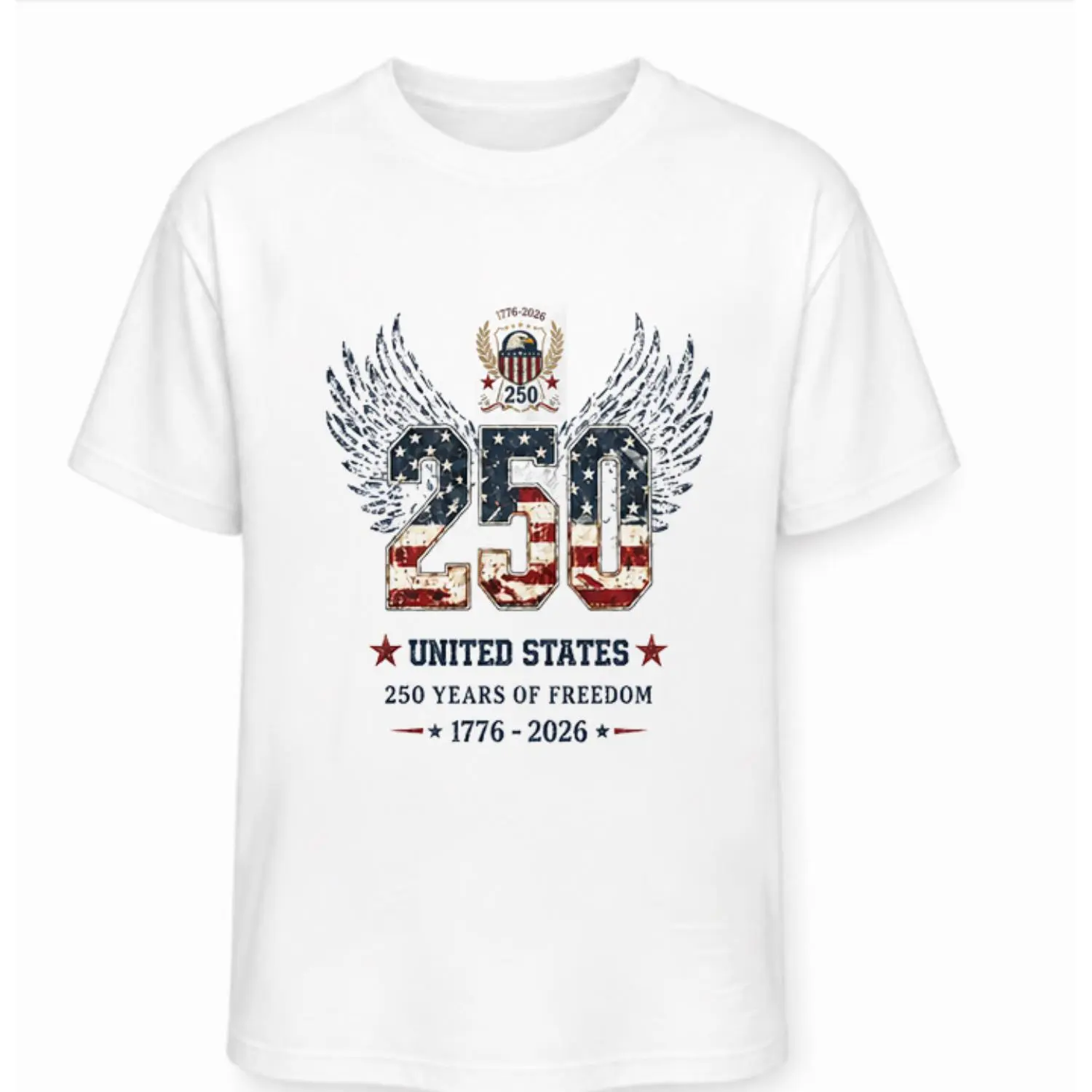USA 250th Anniversary Eagle T-Shirt – Vintage American Flag Patriotic Freedom Tee 1776-2026