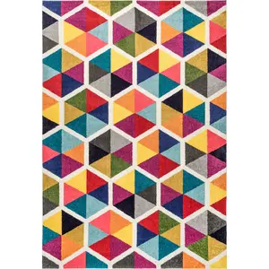 Maris Colorful Geometric Tiles Area Rug