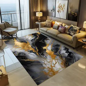 Marble Rug,Classic Rug, Black Marble Rug,Black Marble Rug, Abstract Marble Rug, Shimmery Rug, Area Rug,Rug, Gold Marble Rug, Black Marble