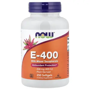 NOW Foods E-400 with Mixed Tocopherols, 268 mg (400 IU), 250 Softgels