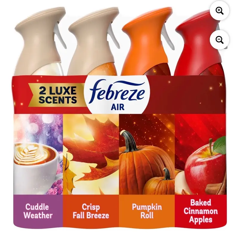 Air Mist Air Freshener Spray - Fall Mixed Scent, 4-Count Pack, 32.04 oz Air Mist Air Freshener Spray - Fall Mixed Scent, 4-Count Pack, 32.04 oz