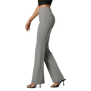 Halara Flex. ™   High Waisted Back Side Pocket Slight Flare Work Pants