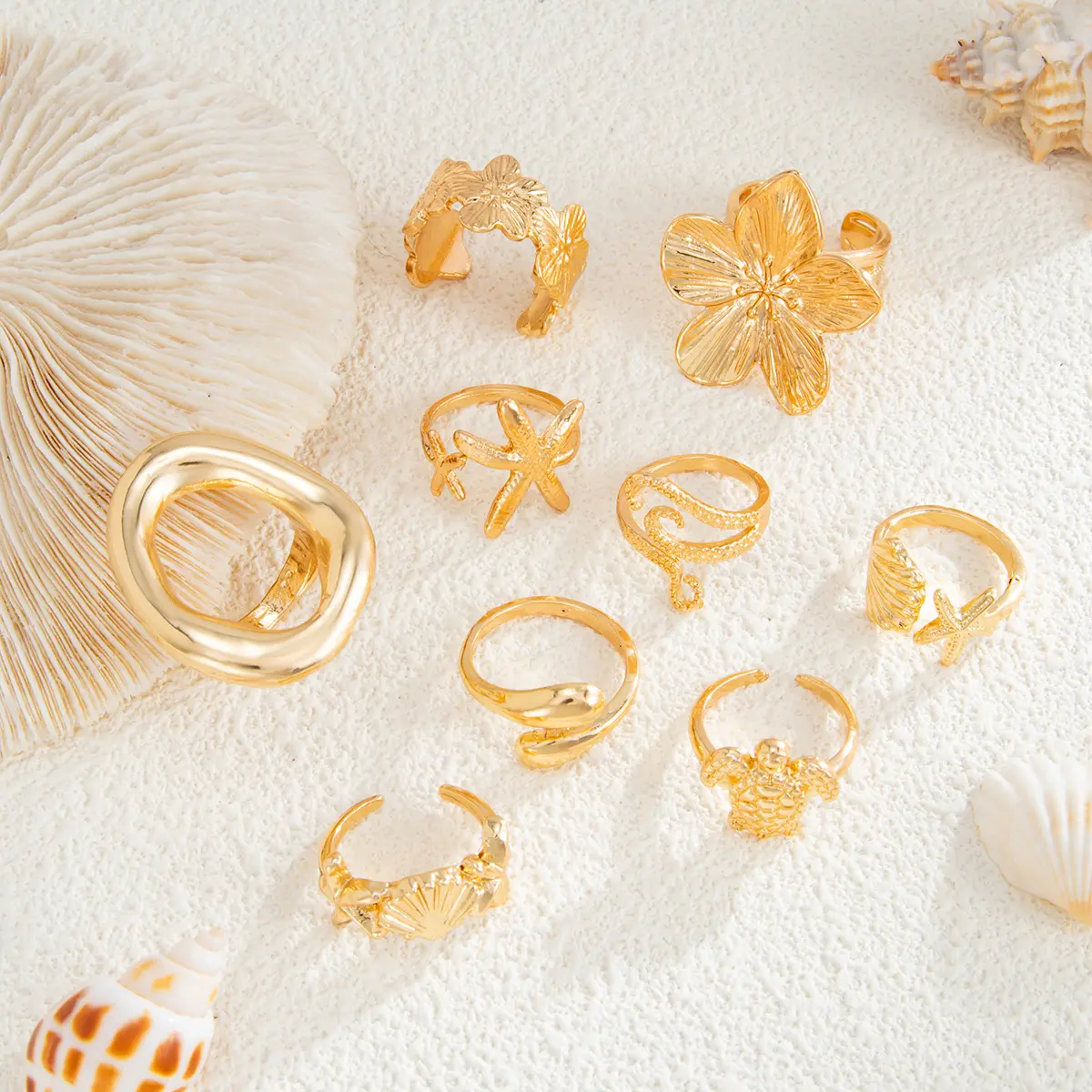 02 Light Gold Ring Set 7000