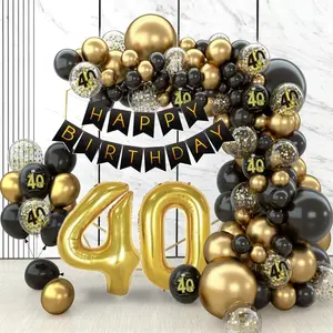 Balloon Arch Kit, 88pcs/set Mixed Color 18/30/40/50 Years Old Birthday Party Decor Set, Birthday Party Decoration Supplies, Party Preferred Balloon Kit