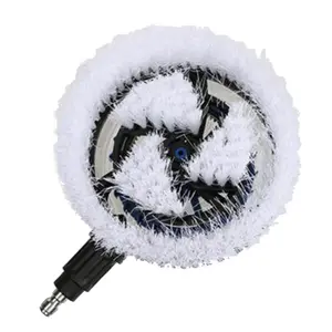 Car Pressure Washer Rotating Brush|Rotating Car Wash Brush, 360 Degrees Fan Shaped Car Wash Brush, Soft Rotating Pressure Washer Brush, for High Pressure Water Gun 1/4 Quick Connector
