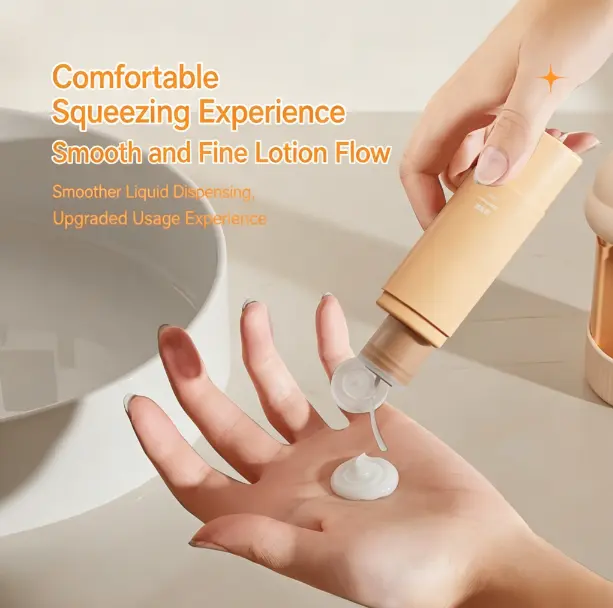 60ml 4-in-1 Leak-Proof Silicone Squeeze Travel Dispenser Bottles Set, Home Organiser for Toiletries, Storage Jars for Home Supplies