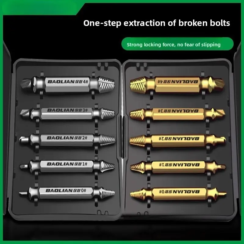 Striped & Broken Screw Remover – Heavy-Duty Extractor Set for Bolts & Screws