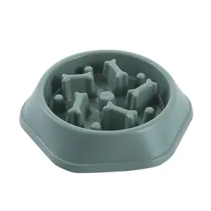 EasyEats Slow Feeder Bowl - Smart Design with Spiral & Ridges for Healthy Eating Non-Slip Base Dishwasher Safe Fun Colors & Sizes for Dogs