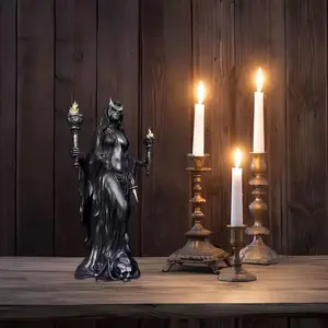 Hecate Niketipolos Statue, Tribute to Greek Goddess of Magic and Night, Mythical Sculpture, Decorative Art Piece, Moon Symbolism