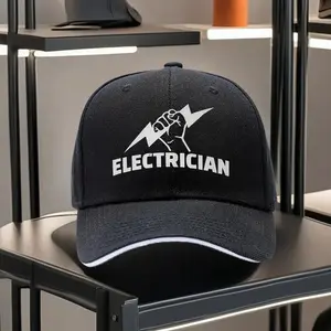 Electrician Engineer Snapback Baseball Cap - Adjustable Lightweight Polyester Dad Hat with Electrical Pattern Print, Unisex Work Cap
