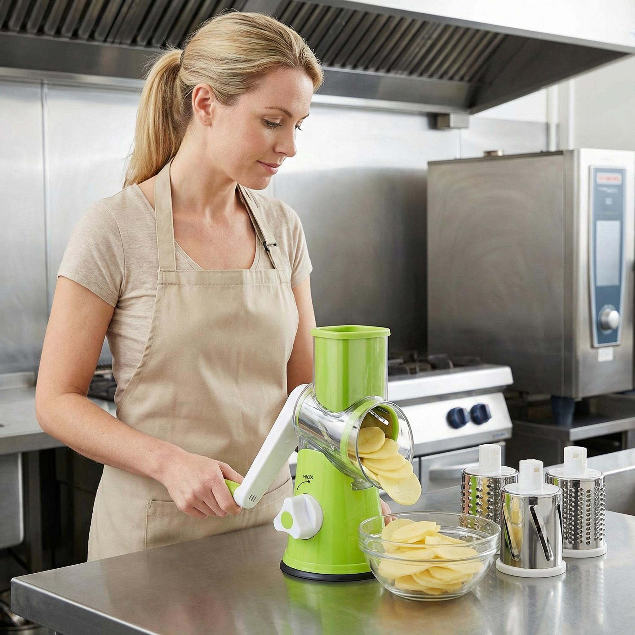 Multifunctional Peeler - Green Design with Multiple Attachments for Efficient Food Preparation