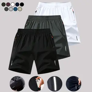 Men's Athletic Shorts Quick Dry Reflective Design Running Gym Workout Shorts for Men, Lightweight Breathable Sports Shorts with Pockets, Fitness Shorts for Outdoor Exercise