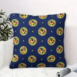 Club América 17.71x17.71 inch Decorative Pillow, Mexico Soccer Team Logo Print Throw Pillow with Insert, Sports Style Cushion for Teens Adults & Fans, Perfect Gift for Football Lovers