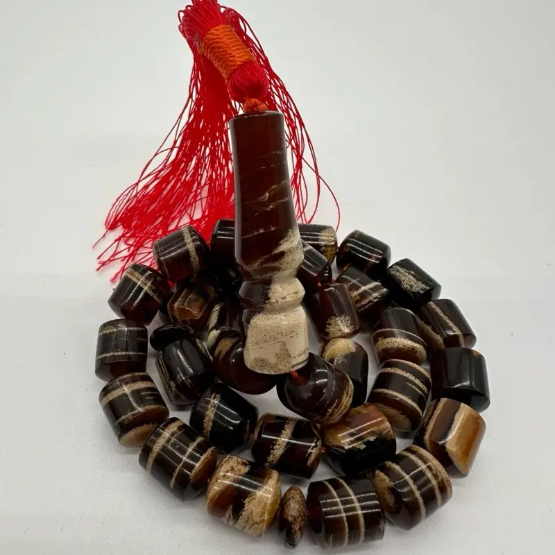 Natural Indonesian Sumatra Amber 52.5g Tasbeeh Tesbih Tasbih 33 Praying Beads Islamic