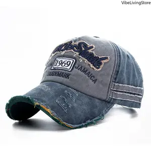 Vintage Washed Cotton Baseball Cap, Adjustable Outdoor Sun Hat for Men Women, Casual Trucker Hat