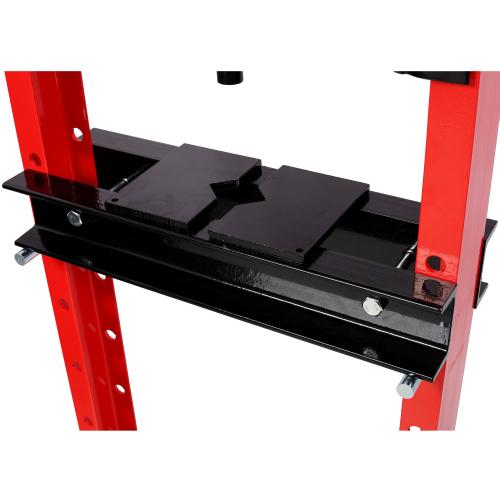 12Ton Bottle Jack Shop Press with Gauge, Bend, Straighten, or Press Parts, Install Bearings, U-Joints, Bushings, Ball Joints, and Pulleys,RED