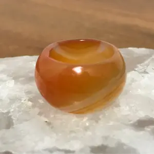 Carnelian Wide Crystal Ring | Creativity, Passion & Confidence Bold Statement Band