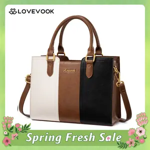 LOVEVOOK Purse for Women, Vintage Leather Shoulder Handbag, Small Ladies Satchel Tote Purse Top Handle Crossbody Bag for Work.Christmas Gift Ideas, SpringStatements