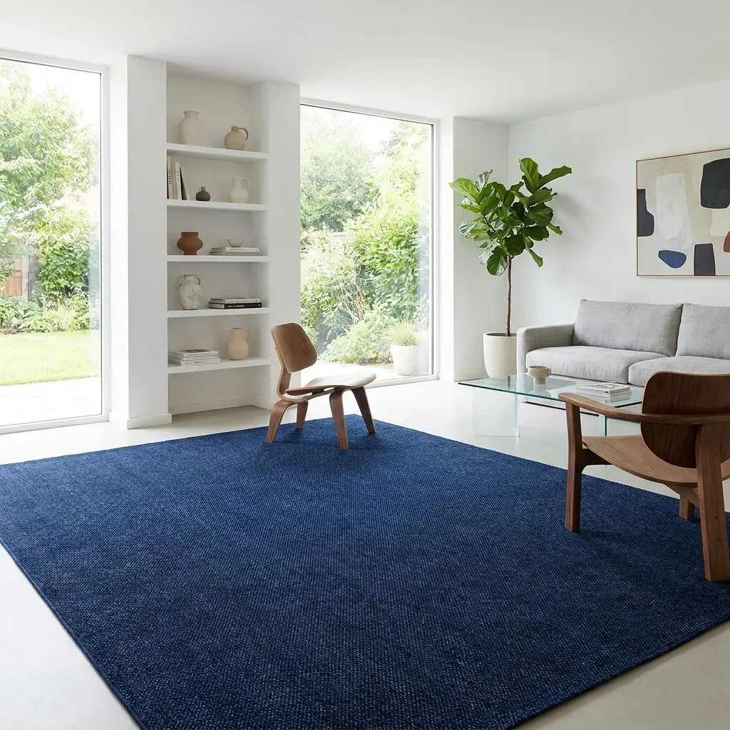 XEXSIN 5x7 ft Rectangle Ultra-Soft Fleece Thick Pile Solid Color 3-Layered Area Rug - Durable Modern Minimalist Ivory Indoor Carpet, Rugs for Bedroom & Home Office, Non-Slip Wash Free Machine Wash Decor