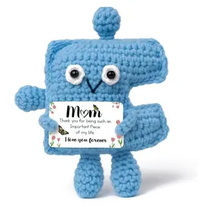 Mini Fun Positive Energy Puzzle Crochet Kit, Crochet Gifts, Perfect Gift for Wife, Girlfriend, Friends, Students, Colleagues, Teachers, Valentine's Day, Thanksgiving, Anniversary