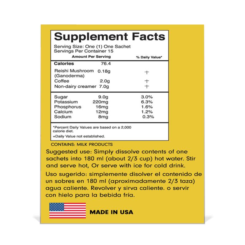 Eternal Cafe Ganoderma Coffee 4 in 1 Reishi Beverage de ganoderma Pack of 6 Ultimate Coffee Experience with Creamer Sugar & Ganoderma Extract