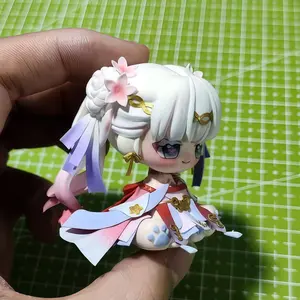 Anime Wuthering Waves Jinhsi PVC Figure Model Mascot Q Version Figurine Sitting Posture Model Desk Display Exhibit Birthday Gift
