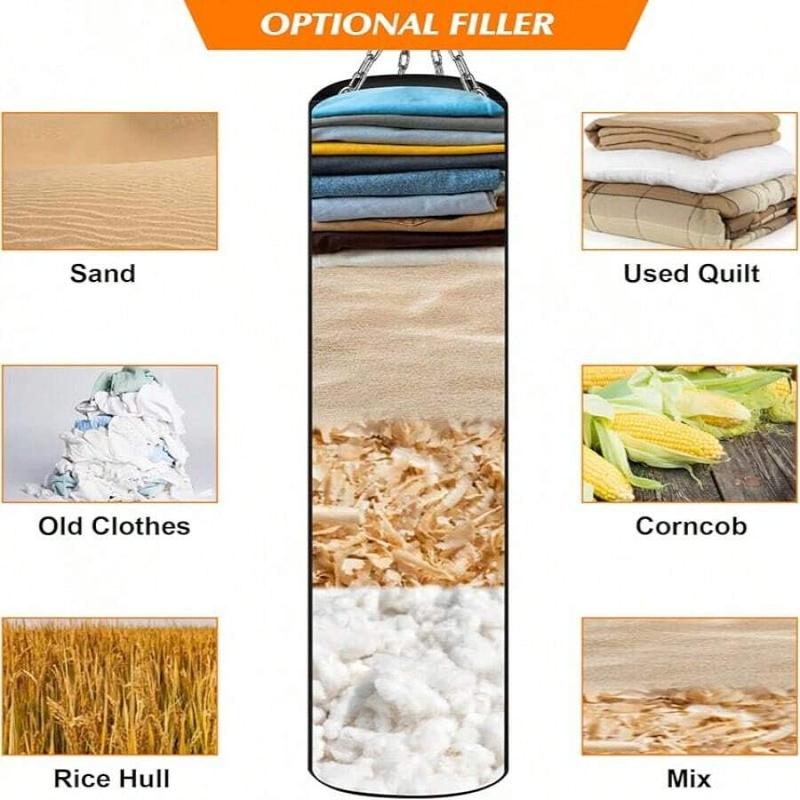 Hanging Punching Bag For Adults, 4FT PU Heavy Bag Boxing Training Equipment With 12OZ Gloves, Reflex Ball, Wristband, Kicking Bag Boxing Set For Training Karate Kickboxing Home Gym(Unfilled)