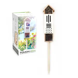 Wooden Insect House, Insect Hotel for Bugs, Bees, Butterflys, Ladybirds, Natural Beneficial Insect Habitat for Garden and Yard