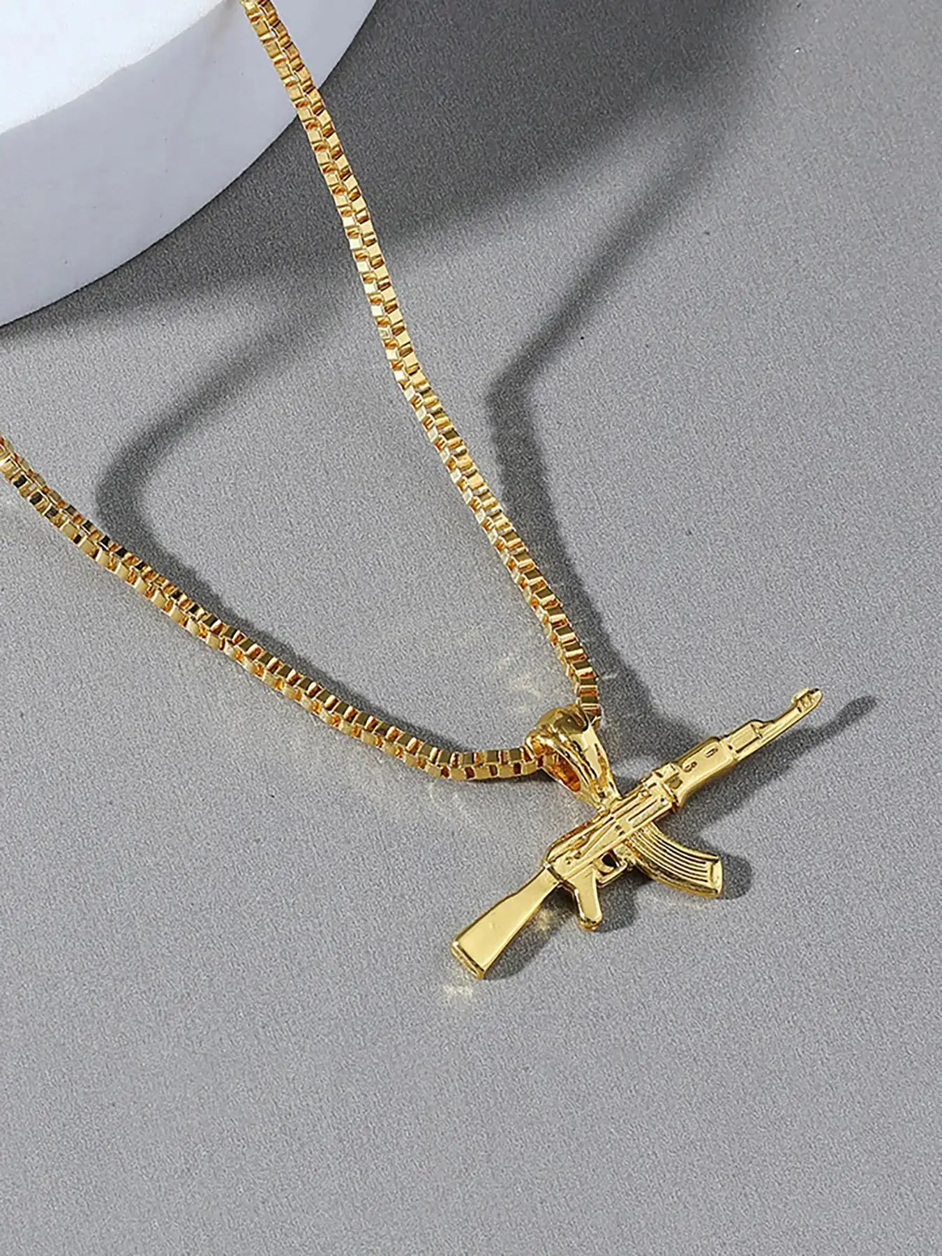 Summer Casual Trendy Chain Necklace with Pendant, Simple Style Chain Pendant Necklace for Daily Decoration As Gift Without Box